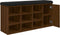 vidaXL - Schoenenbank - 102x32x50 - cm - bewerkt - hout - bruin - eikenkleur
