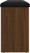 vidaXL - Schoenenbank - 102x32x50 - cm - bewerkt - hout - bruin - eikenkleur