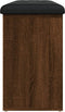 vidaXL - Schoenenbank - 102x32x50 - cm - bewerkt - hout - bruin - eikenkleur