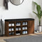 vidaXL - Schoenenbank - 102x32x50 - cm - bewerkt - hout - bruin - eikenkleur
