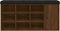 vidaXL - Schoenenbank - 102x32x50 - cm - bewerkt - hout - bruin - eikenkleur
