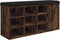 vidaXL - Schoenenbank - 102x32x50 - cm - bewerkt - hout - gerookt - eikenkleurig