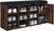 vidaXL - Schoenenbank - 102x32x50 - cm - bewerkt - hout - gerookt - eikenkleurig