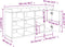 vidaXL - Schoenenbank - 102x32x50 - cm - bewerkt - hout - gerookt - eikenkleurig
