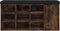 vidaXL - Schoenenbank - 102x32x50 - cm - bewerkt - hout - gerookt - eikenkleurig