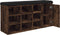 vidaXL - Schoenenbank - 102x32x50 - cm - bewerkt - hout - gerookt - eikenkleurig