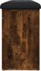 vidaXL - Schoenenbank - 102x32x50 - cm - bewerkt - hout - gerookt - eikenkleurig