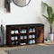 vidaXL - Schoenenbank - 102x32x50 - cm - bewerkt - hout - gerookt - eikenkleurig
