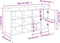 vidaXL - Schoenenbank - 102x32x50 - cm - bewerkt - hout - grijs - sonoma - eikenkleur