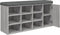 vidaXL - Schoenenbank - 102x32x50 - cm - bewerkt - hout - grijs - sonoma - eikenkleur