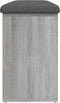 vidaXL - Schoenenbank - 102x32x50 - cm - bewerkt - hout - grijs - sonoma - eikenkleur