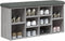 vidaXL - Schoenenbank - 102x32x50 - cm - bewerkt - hout - grijs - sonoma - eikenkleur