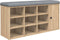 vidaXL - Schoenenbank - 102x32x50 - cm - bewerkt - hout - sonoma - eikenkleurig