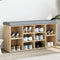 vidaXL - Schoenenbank - 102x32x50 - cm - bewerkt - hout - sonoma - eikenkleurig