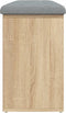 vidaXL - Schoenenbank - 102x32x50 - cm - bewerkt - hout - sonoma - eikenkleurig