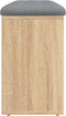 vidaXL - Schoenenbank - 102x32x50 - cm - bewerkt - hout - sonoma - eikenkleurig