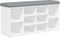 vidaXL - Schoenenbank - 102x32x50 - cm - bewerkt - hout - wit
