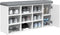 vidaXL - Schoenenbank - 102x32x50 - cm - bewerkt - hout - wit