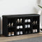 vidaXL - Schoenenbank - 102x32x50 - cm - bewerkt - hout - zwart