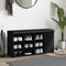 vidaXL - Schoenenbank - 102x32x50 - cm - bewerkt - hout - zwart