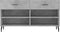 vidaXL - Schoenenbank - 102x35x55 - cm - bewerkt - hout - betongrijs
