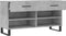 vidaXL - Schoenenbank - 102x35x55 - cm - bewerkt - hout - betongrijs