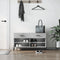 vidaXL - Schoenenbank - 102x35x55 - cm - bewerkt - hout - betongrijs