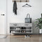 vidaXL - Schoenenbank - 102x35x55 - cm - bewerkt - hout - betongrijs