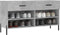 vidaXL - Schoenenbank - 102x35x55 - cm - bewerkt - hout - betongrijs