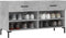 vidaXL - Schoenenbank - 102x35x55 - cm - bewerkt - hout - betongrijs