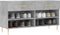 vidaXL - Schoenenbank - 102x35x55 - cm - bewerkt - hout - betongrijs