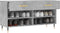 vidaXL - Schoenenbank - 102x35x55 - cm - bewerkt - hout - betongrijs