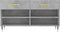vidaXL - Schoenenbank - 102x35x55 - cm - bewerkt - hout - betongrijs