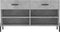 vidaXL - Schoenenbank - 102x35x55 - cm - bewerkt - hout - betongrijs