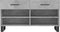 vidaXL - Schoenenbank - 102x35x55 - cm - bewerkt - hout - betongrijs
