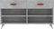 vidaXL - Schoenenbank - 102x35x55 - cm - bewerkt - hout - betongrijs