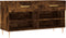 vidaXL - Schoenenbank - 102x35x55 - cm - bewerkt - hout - gerookt - eikenkleurig