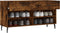 vidaXL - Schoenenbank - 102x35x55 - cm - bewerkt - hout - gerookt - eikenkleurig