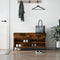 vidaXL - Schoenenbank - 102x35x55 - cm - bewerkt - hout - gerookt - eikenkleurig