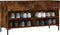 vidaXL - Schoenenbank - 102x35x55 - cm - bewerkt - hout - gerookt - eikenkleurig