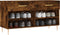 vidaXL - Schoenenbank - 102x35x55 - cm - bewerkt - hout - gerookt - eikenkleurig