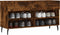 vidaXL - Schoenenbank - 102x35x55 - cm - bewerkt - hout - gerookt - eikenkleurig