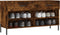 vidaXL - Schoenenbank - 102x35x55 - cm - bewerkt - hout - gerookt - eikenkleurig