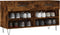 vidaXL - Schoenenbank - 102x35x55 - cm - bewerkt - hout - gerookt - eikenkleurig