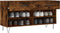 vidaXL - Schoenenbank - 102x35x55 - cm - bewerkt - hout - gerookt - eikenkleurig