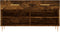 vidaXL - Schoenenbank - 102x35x55 - cm - bewerkt - hout - gerookt - eikenkleurig