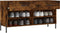 vidaXL - Schoenenbank - 102x35x55 - cm - bewerkt - hout - gerookt - eikenkleurig