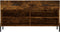 vidaXL - Schoenenbank - 102x35x55 - cm - bewerkt - hout - gerookt - eikenkleurig