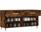 vidaXL - Schoenenbank - 102x35x55 - cm - bewerkt - hout - gerookt - eikenkleurig
