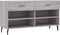 vidaXL - Schoenenbank - 102x35x55 - cm - bewerkt - hout - grijs - sonoma - eikenkleur